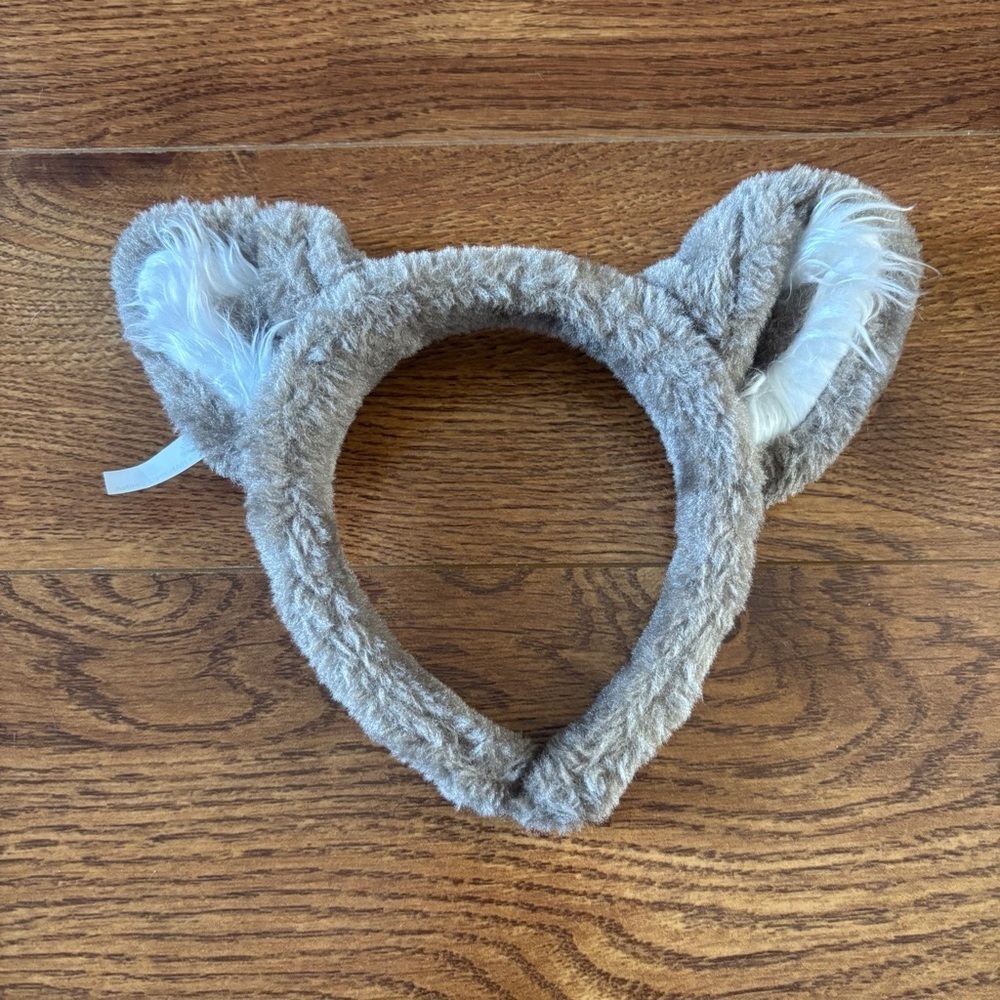 Great Wolf Lodge Fuzzy Animal Ear Headband in Light Taupe